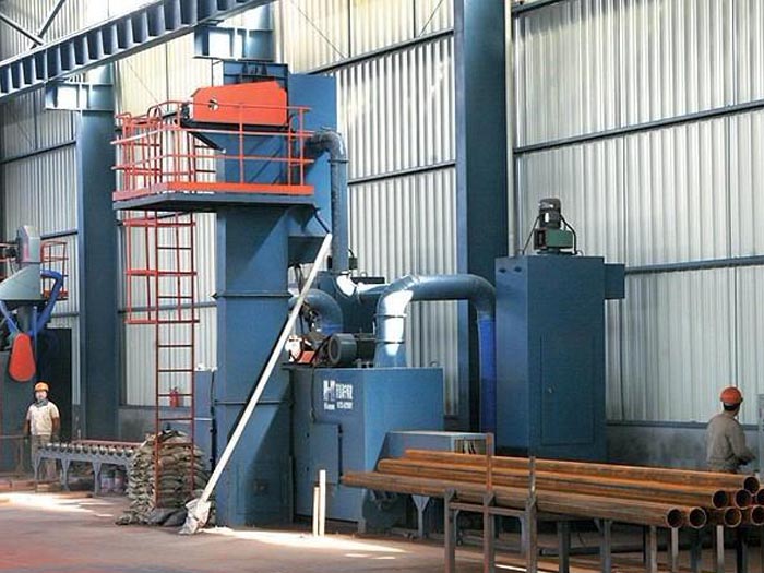 北海网架杆件拋丸